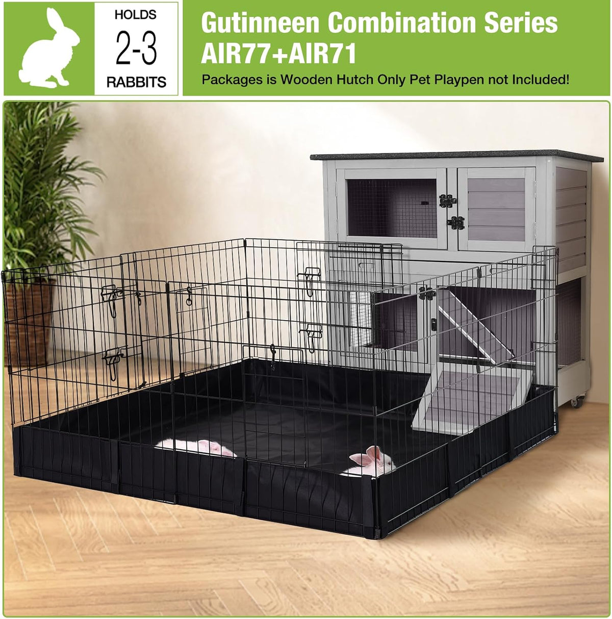 Rabbit Playpen Bunny Run Extension Indoor Small Animal Playpen
