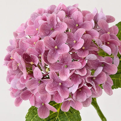 20" 4PCS Artificial Light Blue Hydrangea Flowers Large Faux Latex Real Touch Fake Hydrangeas Silk Bouquet with Leaves Stems for Family Table Office Wedding Party Arrangements