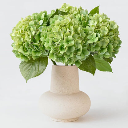 20" 4PCS Artificial Light Blue Hydrangea Flowers Large Faux Latex Real Touch Fake Hydrangeas Silk Bouquet with Leaves Stems for Family Table Office Wedding Party Arrangements