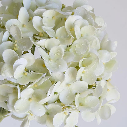 20" 4PCS Artificial Light Blue Hydrangea Flowers Large Faux Latex Real Touch Fake Hydrangeas Silk Bouquet with Leaves Stems for Family Table Office Wedding Party Arrangements