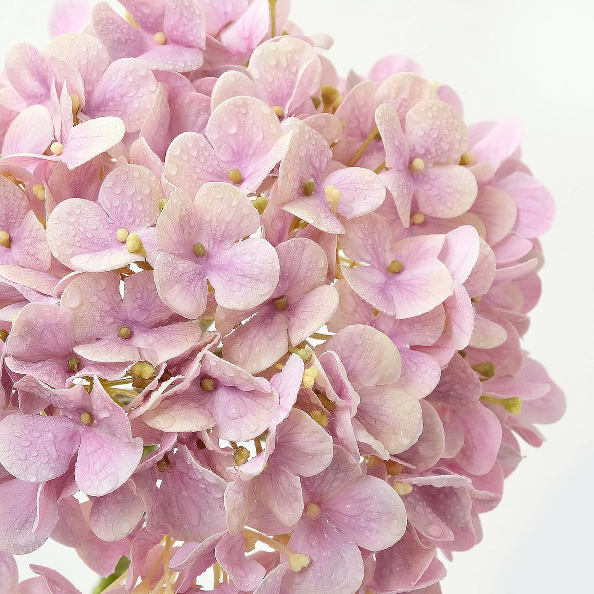 20" 4PCS Artificial Light Blue Hydrangea Flowers Large Faux Latex Real Touch Fake Hydrangeas Silk Bouquet with Leaves Stems for Family Table Office Wedding Party Arrangements