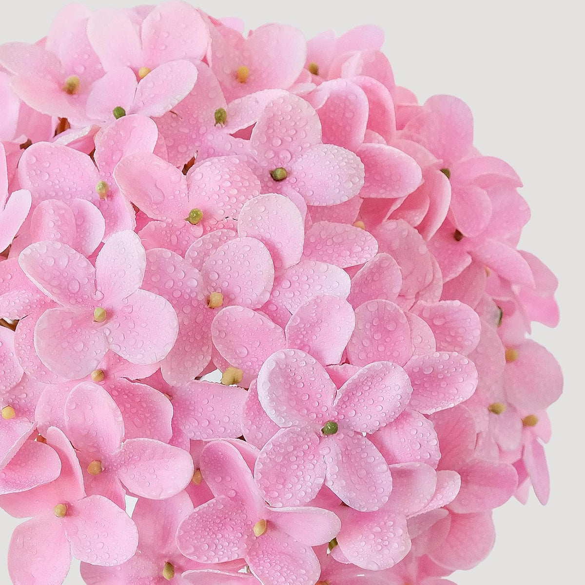 20" 4PCS Artificial Light Blue Hydrangea Flowers Large Faux Latex Real Touch Fake Hydrangeas Silk Bouquet with Leaves Stems for Family Table Office Wedding Party Arrangements
