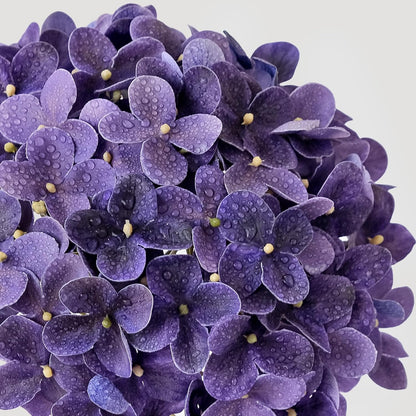 20" 4PCS Artificial Light Blue Hydrangea Flowers Large Faux Latex Real Touch Fake Hydrangeas Silk Bouquet with Leaves Stems for Family Table Office Wedding Party Arrangements