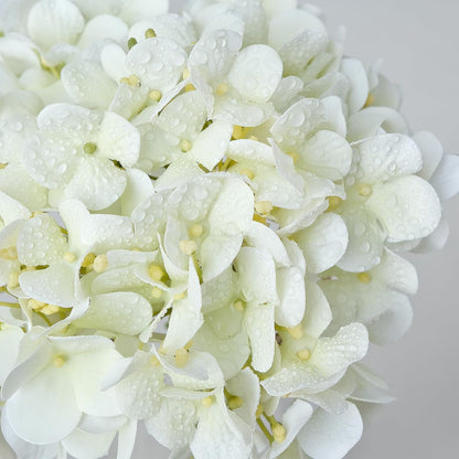 20" 4PCS Artificial Light Blue Hydrangea Flowers Large Faux Latex Real Touch Fake Hydrangeas Silk Bouquet with Leaves Stems for Family Table Office Wedding Party Arrangements
