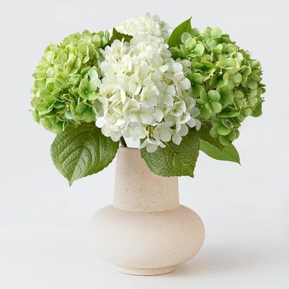 20" 4PCS Artificial Light Blue Hydrangea Flowers Large Faux Latex Real Touch Fake Hydrangeas Silk Bouquet with Leaves Stems for Family Table Office Wedding Party Arrangements