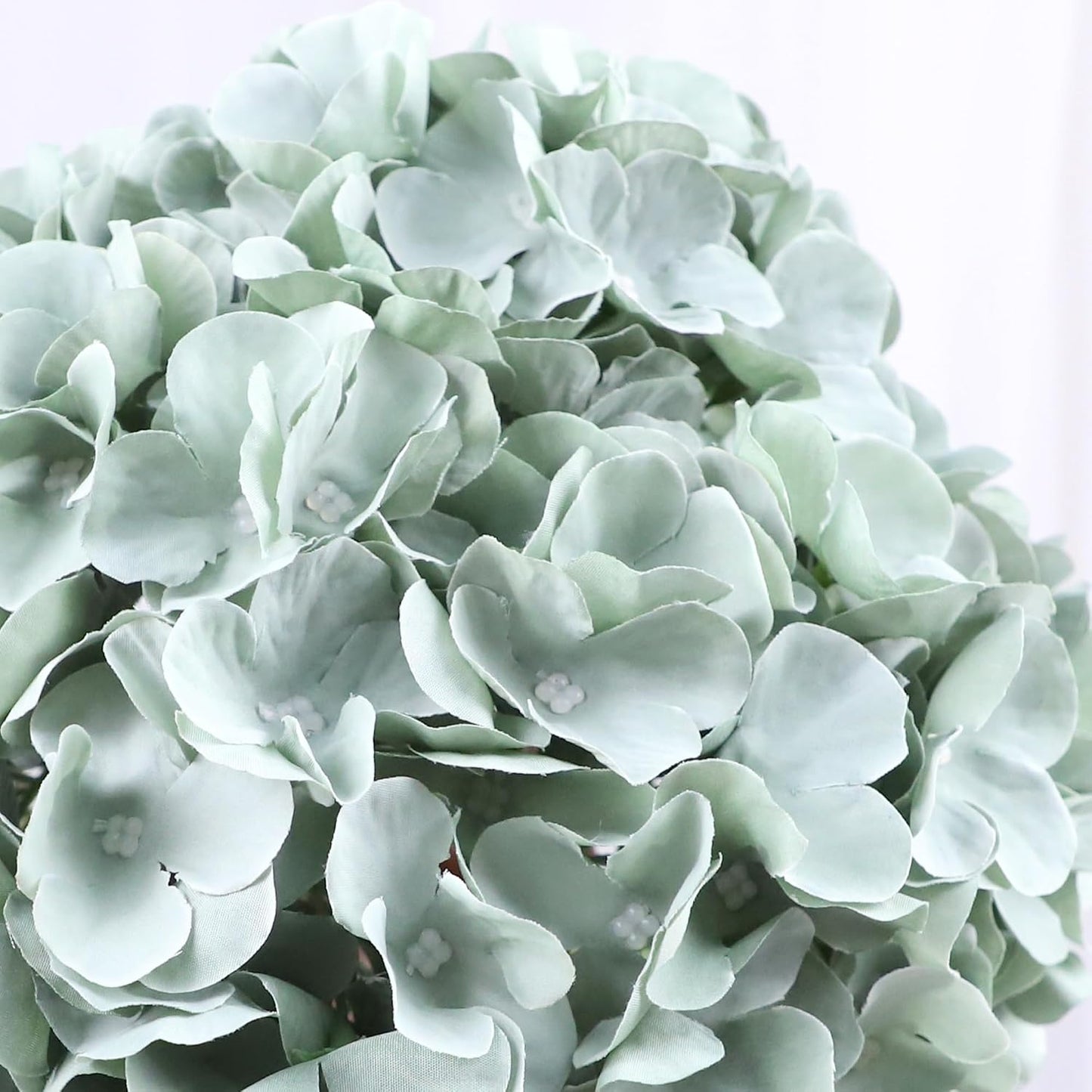 65pcs White Hydrangea Artificial Flowers Bulk (Not Squished, No Steaming Need) Ivory Faux Hydrangeas Bouquet Silk Flowers with Stems for Wedding,Party,Centerpieces,Home,Baby Shower Decor