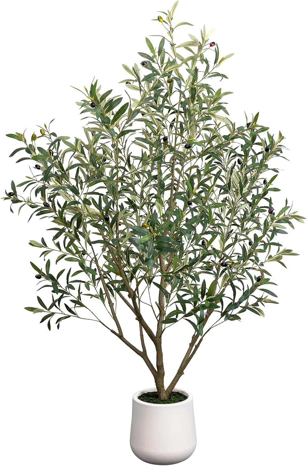 Artificial Olive Tree 6FT Faux Indoor with Planter&Cotton Basket