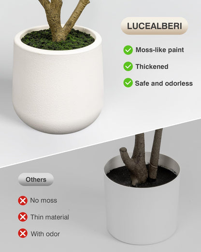 Artificial Olive Tree 6FT Faux Indoor with Planter&Cotton Basket