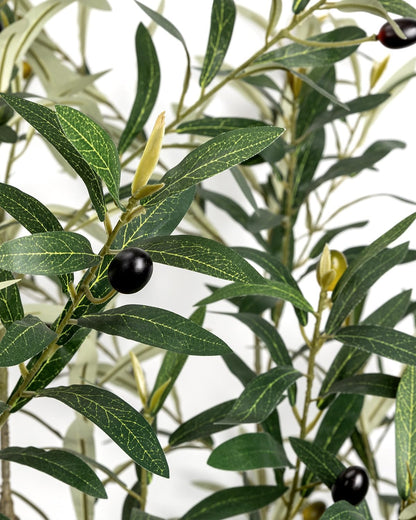Artificial Olive Tree 6FT Faux Indoor with Planter&Cotton Basket