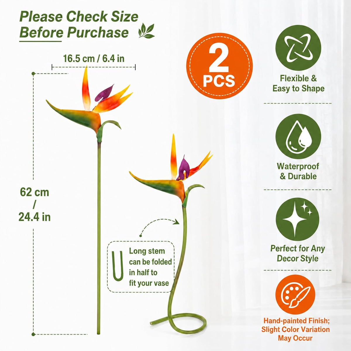 Bird of Paradise Artificial Plant - Tropical Flowers Artificial