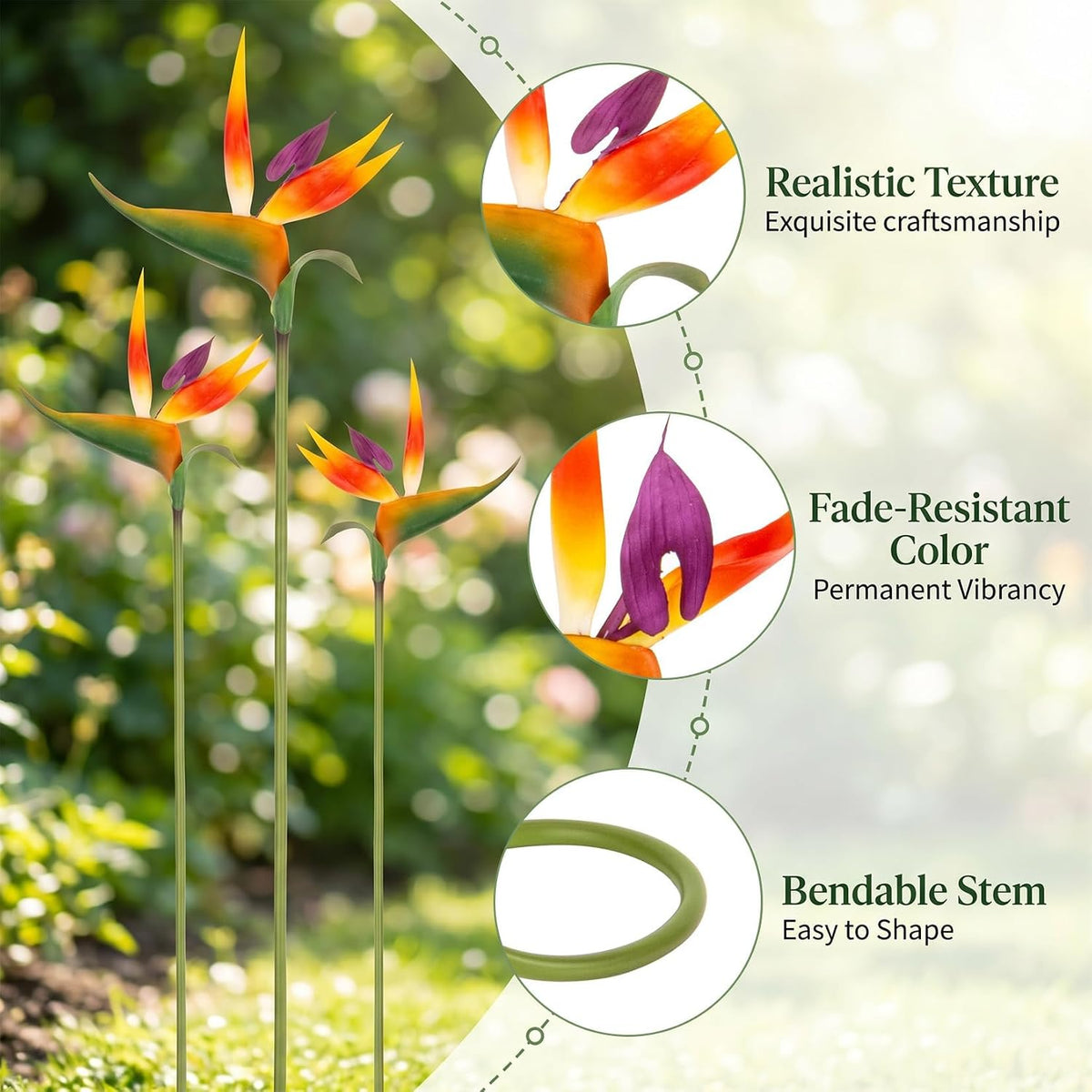 Bird of Paradise Artificial Plant - Tropical Flowers Artificial