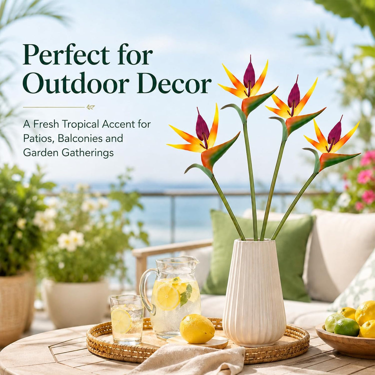 Bird of Paradise Artificial Plant - Tropical Flowers Artificial