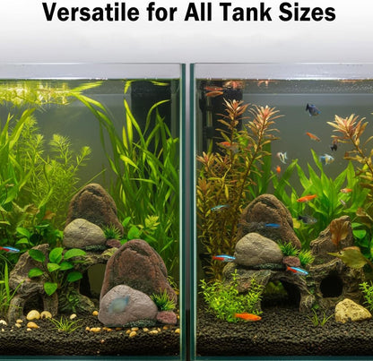 Small Aquarium Decor Rock, Resin Fish Tank Artificial Stone Ornament for Freshwater/Saltwater, Safe Landscape Hideout for Betta Fish, Goldfish and Aquatic Pets