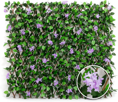 Expandable Fence Privacy Screen for Balcony Patio Outdoor, 1PC Faux Ivy Fencing Panel for Backdrop Garden Backyard Home Decorations