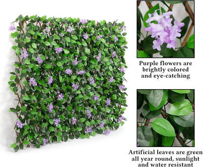 Expandable Fence Privacy Screen for Balcony Patio Outdoor, 1PC Faux Ivy Fencing Panel for Backdrop Garden Backyard Home Decorations