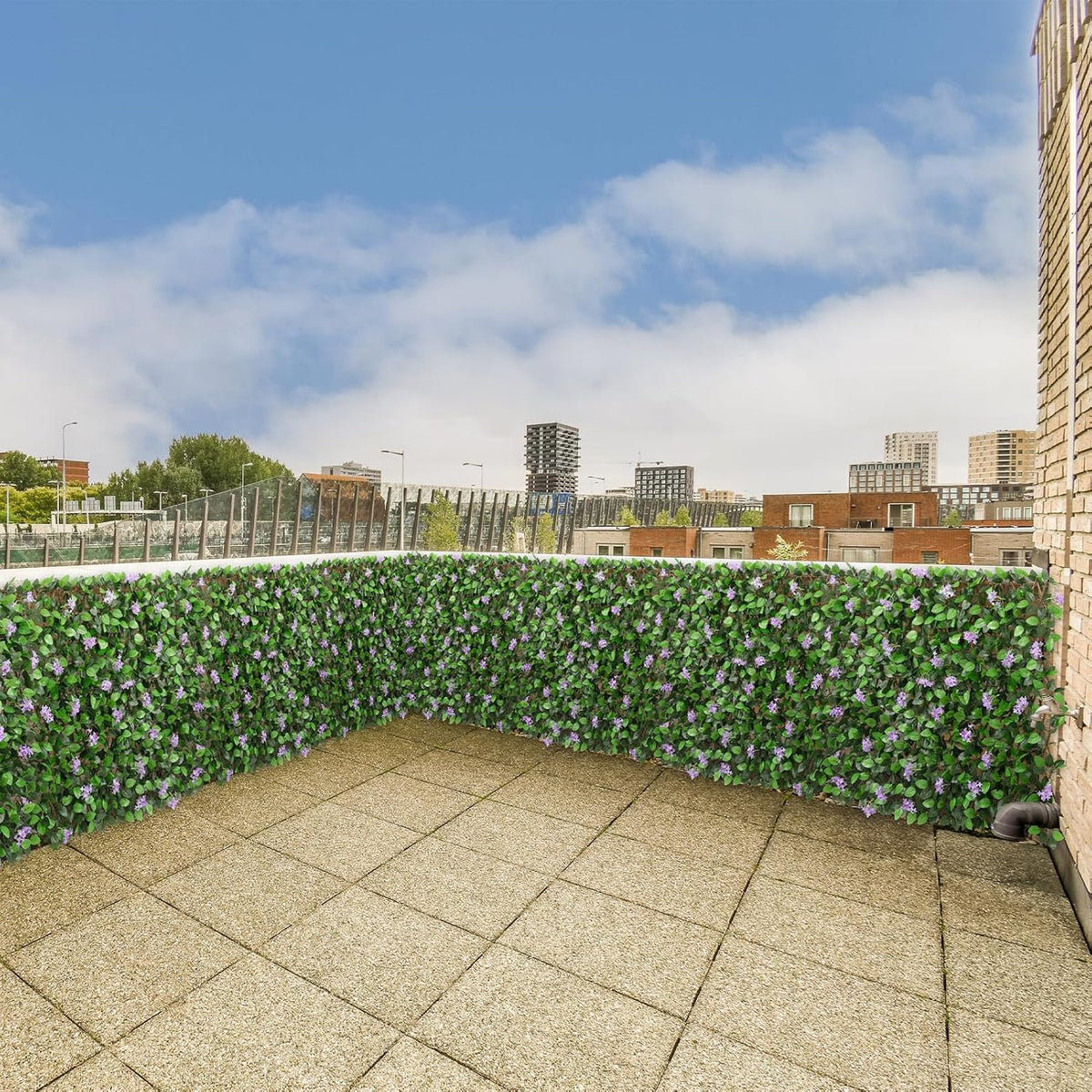 Expandable Fence Privacy Screen for Balcony Patio Outdoor, 1PC Faux Ivy Fencing Panel for Backdrop Garden Backyard Home Decorations