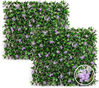 Expandable Fence Privacy Screen for Balcony Patio Outdoor, 1PC Faux Ivy Fencing Panel for Backdrop Garden Backyard Home Decorations