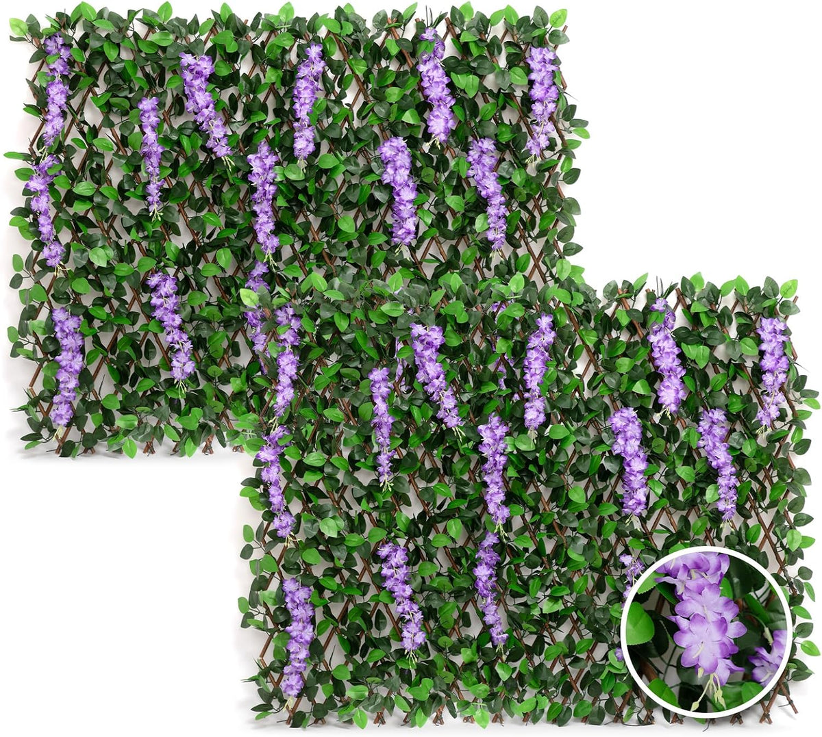 Expandable Fence Privacy Screen for Balcony Patio Outdoor, 1PC Faux Ivy Fencing Panel for Backdrop Garden Backyard Home Decorations
