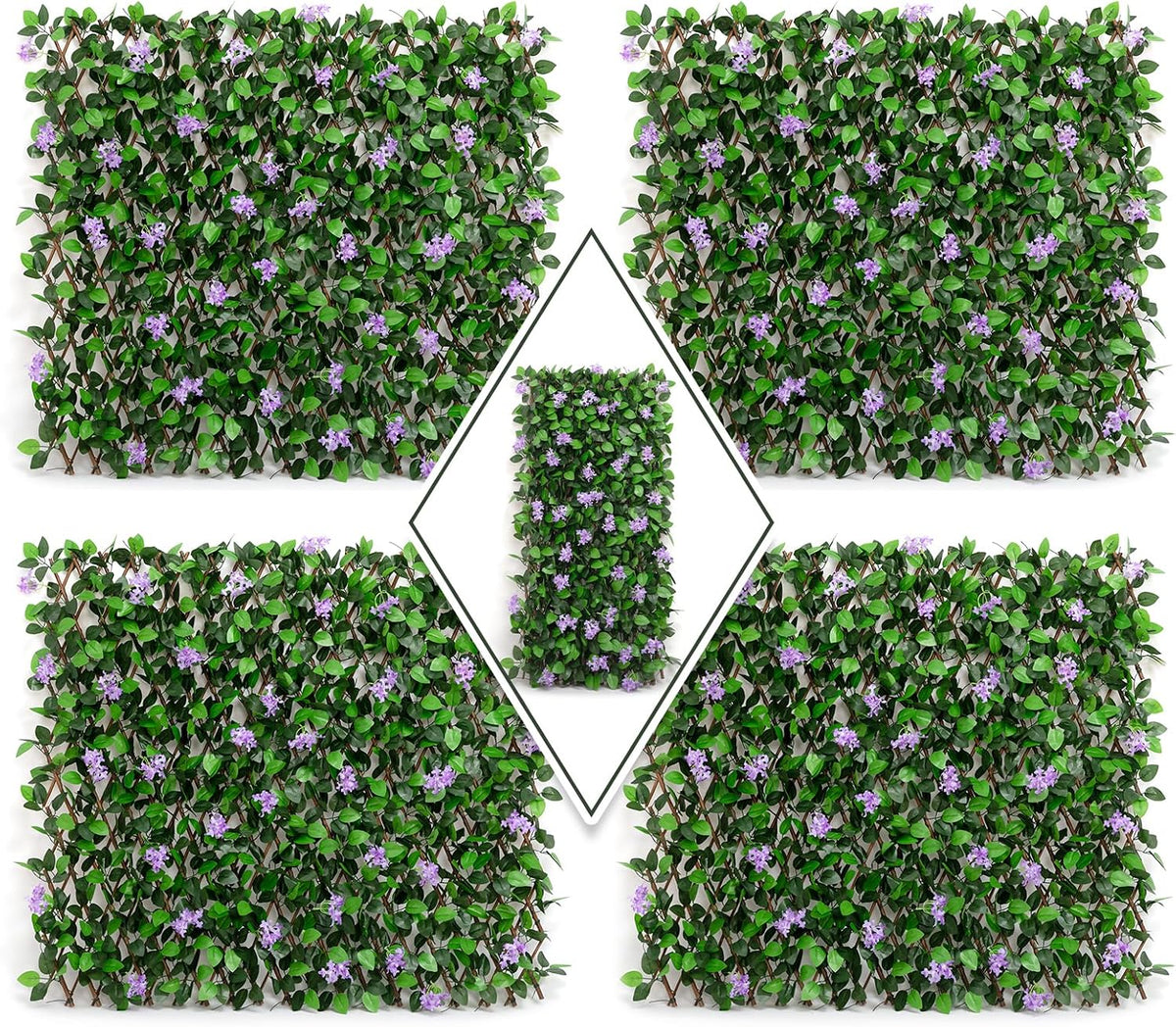 Expandable Fence Privacy Screen for Balcony Patio Outdoor, 1PC Faux Ivy Fencing Panel for Backdrop Garden Backyard Home Decorations