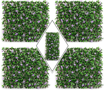 Expandable Fence Privacy Screen for Balcony Patio Outdoor, 1PC Faux Ivy Fencing Panel for Backdrop Garden Backyard Home Decorations
