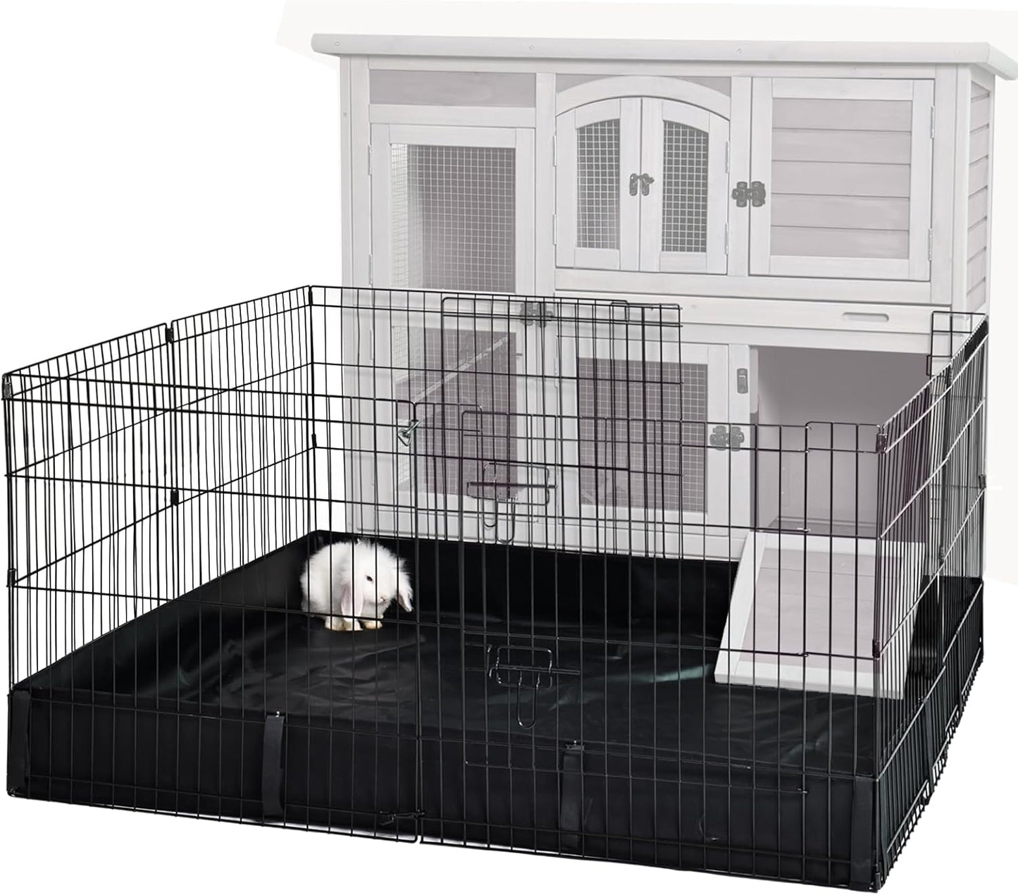 Rabbit Pet Playpen Bunny Run Extension Indoor Small Animal Pen (Playpen Only)