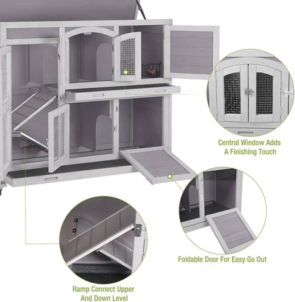 Rabbit Pet Playpen Bunny Run Extension Indoor Small Animal Pen (Playpen Only)