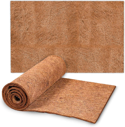 Coco Fiber Hermit Crab & Reptile Carpet, Gecko Terrarium Liner, and Floor Bedding Substrate & Supplies, Climbing Wall Carpet & Mat for Hermit Crabs, 10" x 13", 1 Piece Per Pack