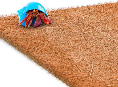 Coco Fiber Hermit Crab & Reptile Carpet, Gecko Terrarium Liner, and Floor Bedding Substrate & Supplies, Climbing Wall Carpet & Mat for Hermit Crabs, 10" x 13", 1 Piece Per Pack