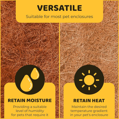 Coco Fiber Hermit Crab & Reptile Carpet, Gecko Terrarium Liner, and Floor Bedding Substrate & Supplies, Climbing Wall Carpet & Mat for Hermit Crabs, 10" x 13", 1 Piece Per Pack