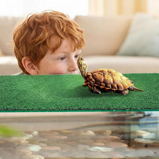 Turtle Basking Platform Artificial Grass Anti-Slip Turf Mat