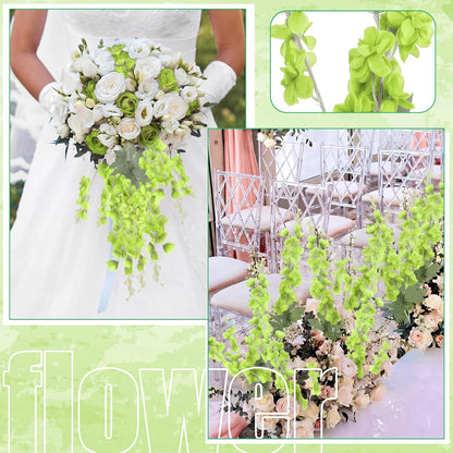 Thiccywoov 24 Pcs Delphinium Artificial Flower 35.4'' Long Larkspur Stem Silk Fake Faux Flowers Bulk for Tall Vase Floral Arrangements Home Centerpiece Table Wedding Decor (White)