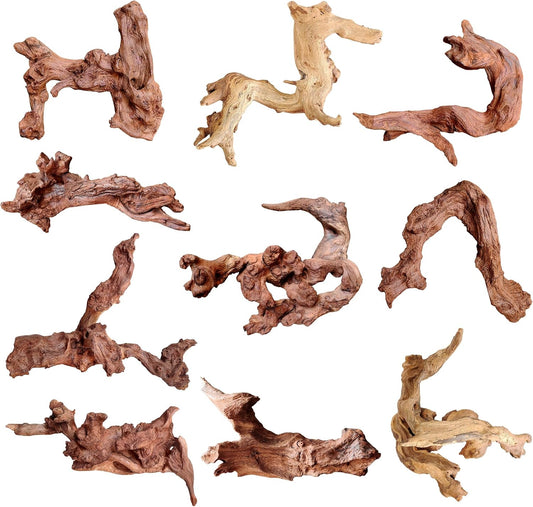 Natural Coral Driftwood for Aquarium Decor Fish Tank Decorations, Assorted Driftwood Branch 6-10" 3 Pcs, Reptile Decor…