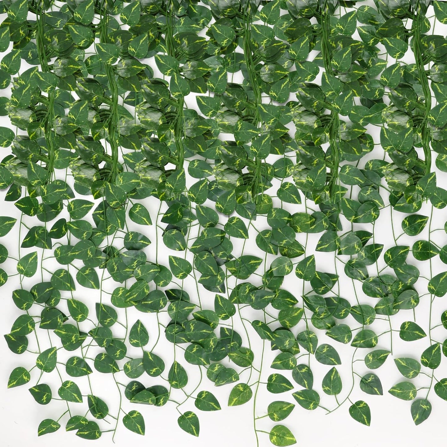 Fake Ivy Vines for Room Decor 12pcs Fake Ivy Greenery Garland Wall Decor (Pothos)