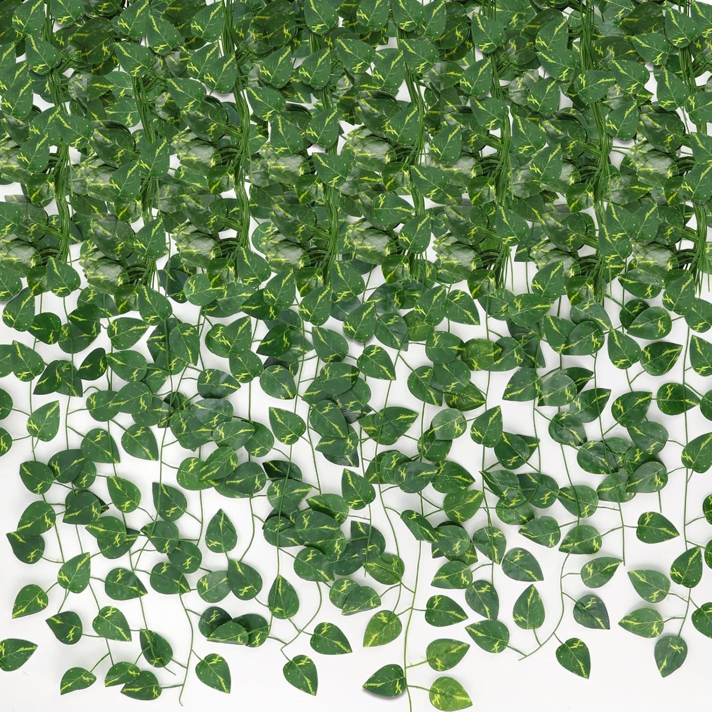 Fake Ivy Vines for Room Decor 12pcs Fake Ivy Greenery Garland Wall Decor (Pothos)