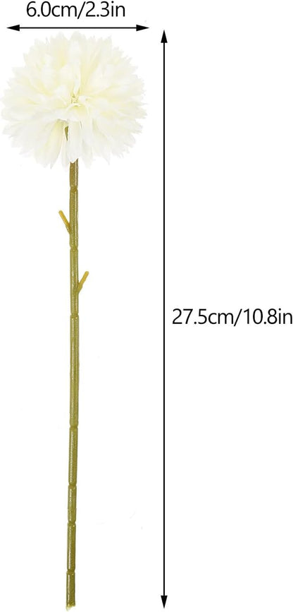 16 Heads Simulated Dandelion Flower Branches Artificial White Dandelion Plants for Home Office Party Decorations and DIY Floral Arrangements
