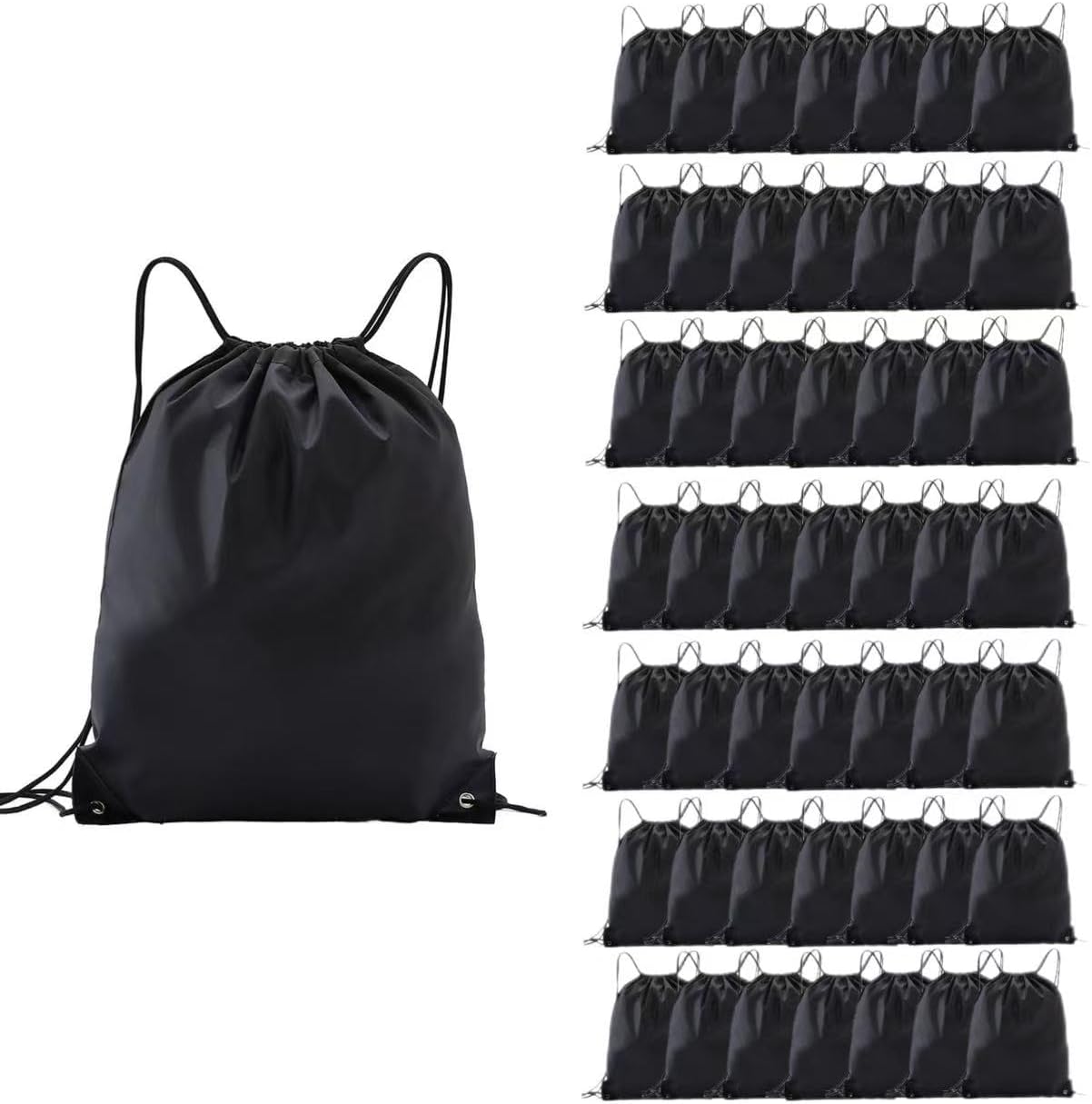 Drawstring Backpacks,10 Pack — Lightweight Drawstring Bags, Gym Sack for Sports, Daily Use & Travel (10, Yellow)