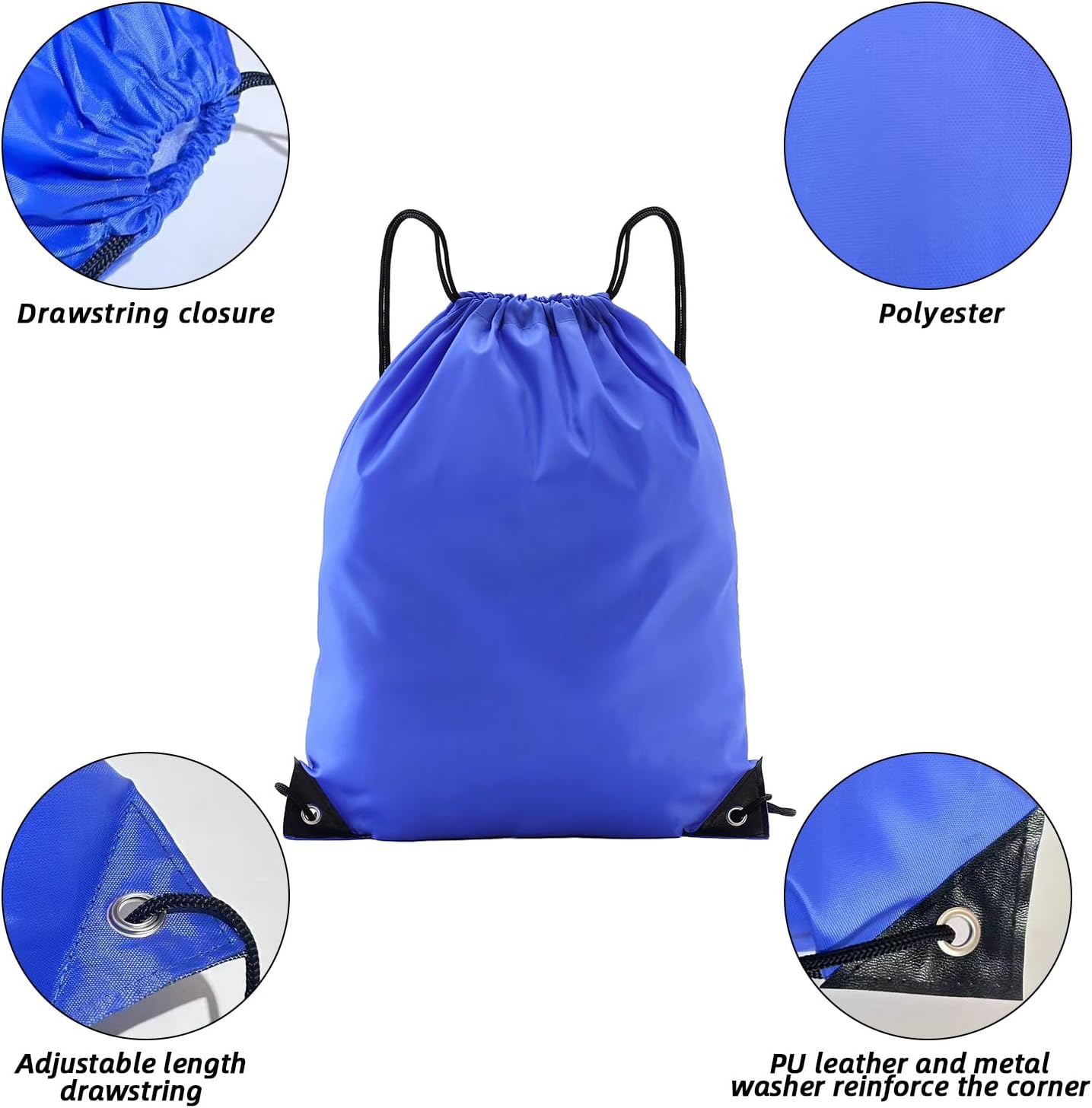 Drawstring Backpacks,10 Pack — Lightweight Drawstring Bags, Gym Sack for Sports, Daily Use & Travel (10, Yellow)
