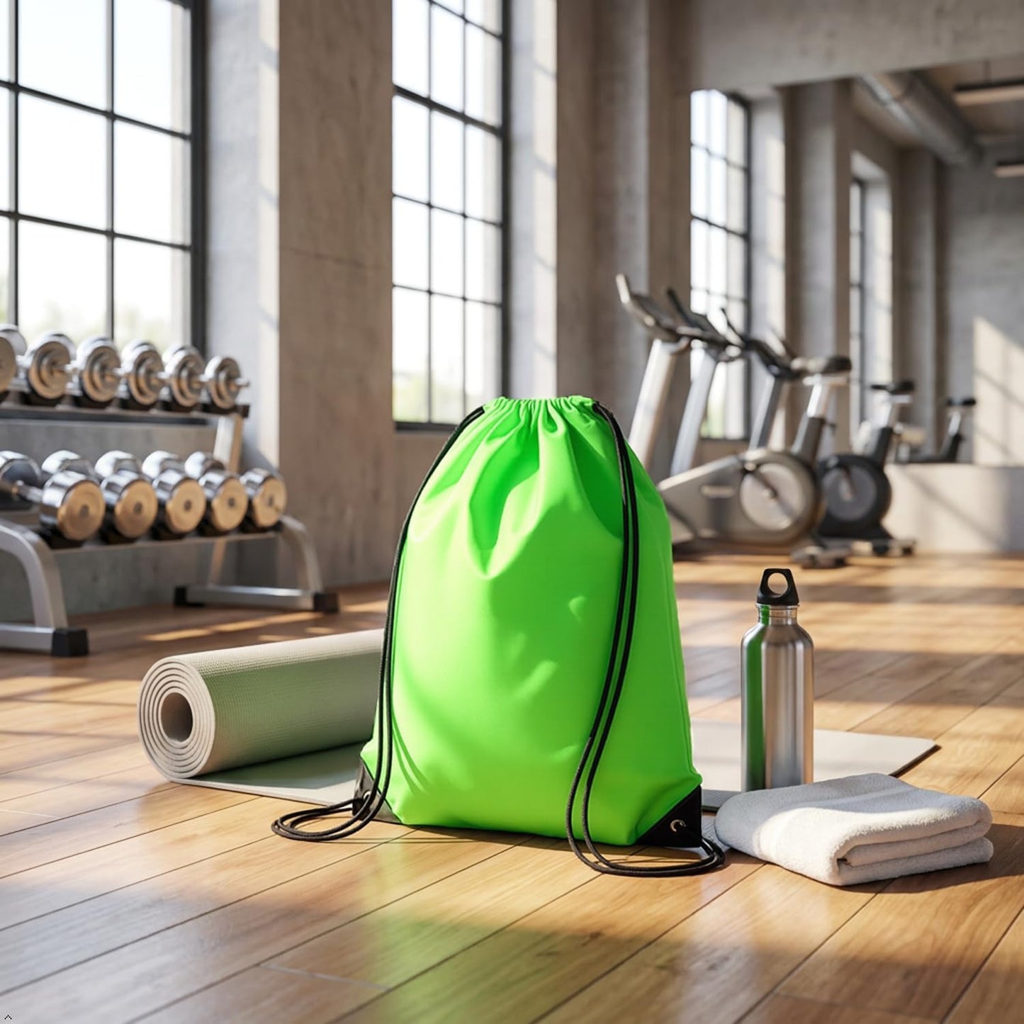 Drawstring Backpacks,10 Pack — Lightweight Drawstring Bags, Gym Sack for Sports, Daily Use & Travel (10, Yellow)