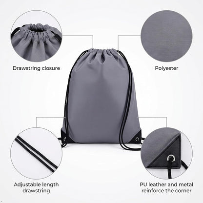 Drawstring Backpacks,10 Pack — Lightweight Drawstring Bags, Gym Sack for Sports, Daily Use & Travel (10, Yellow)