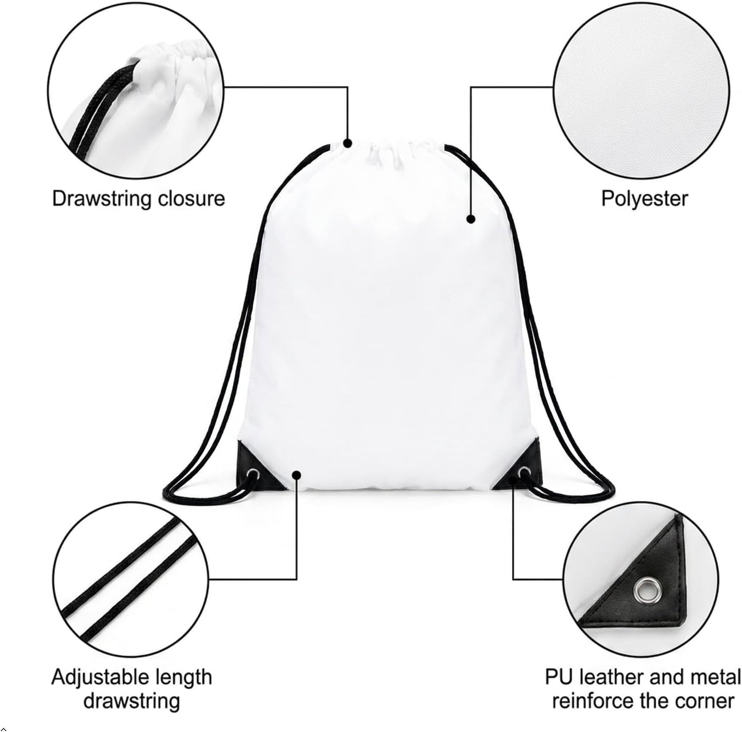 Drawstring Backpacks,10 Pack — Lightweight Drawstring Bags, Gym Sack for Sports, Daily Use & Travel (10, Yellow)