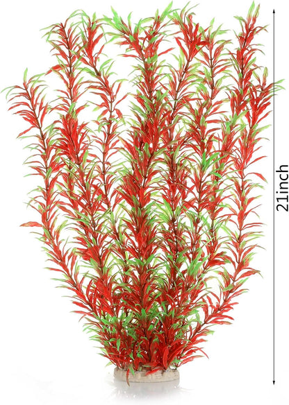 Aquarium Decor Plastic Plants Extra Large 21 Inches Artificial Plants