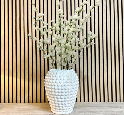 Artificial Forsythia Branches Fake Wildflowers White 41" Silk Flowers with Long Stems Faux Spring Flowers 4PCS for Tall Vase Home Table Wedding Graveyard Kitchen Office Decoration