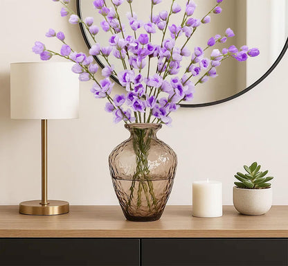 Artificial Forsythia Branches Fake Wildflowers White 41" Silk Flowers with Long Stems Faux Spring Flowers 4PCS for Tall Vase Home Table Wedding Graveyard Kitchen Office Decoration