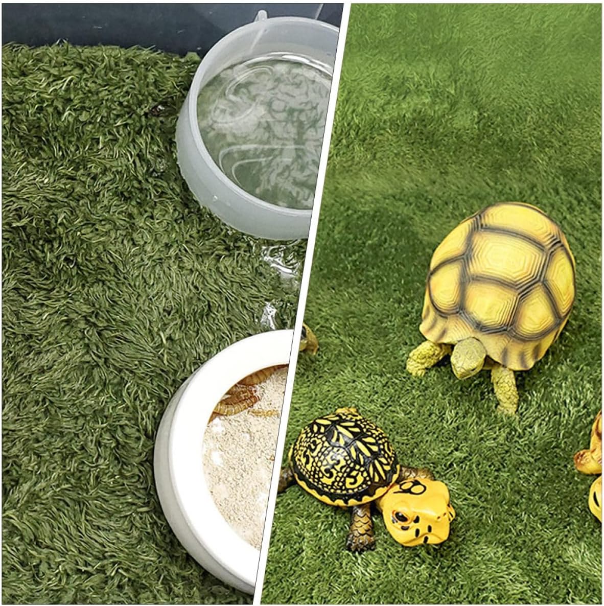 Reptile Accessory Imitation Lawn Decorative Mat for Turtle Tank