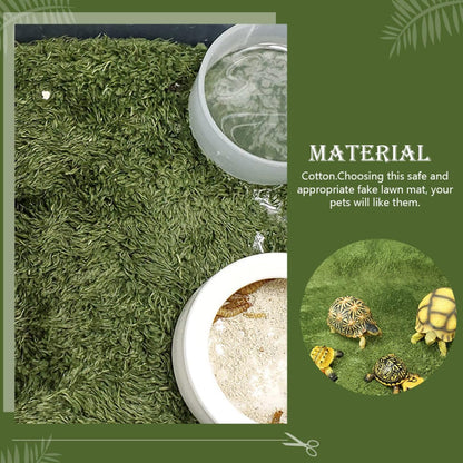 Reptile Accessory Imitation Lawn Decorative Mat for Turtle Tank