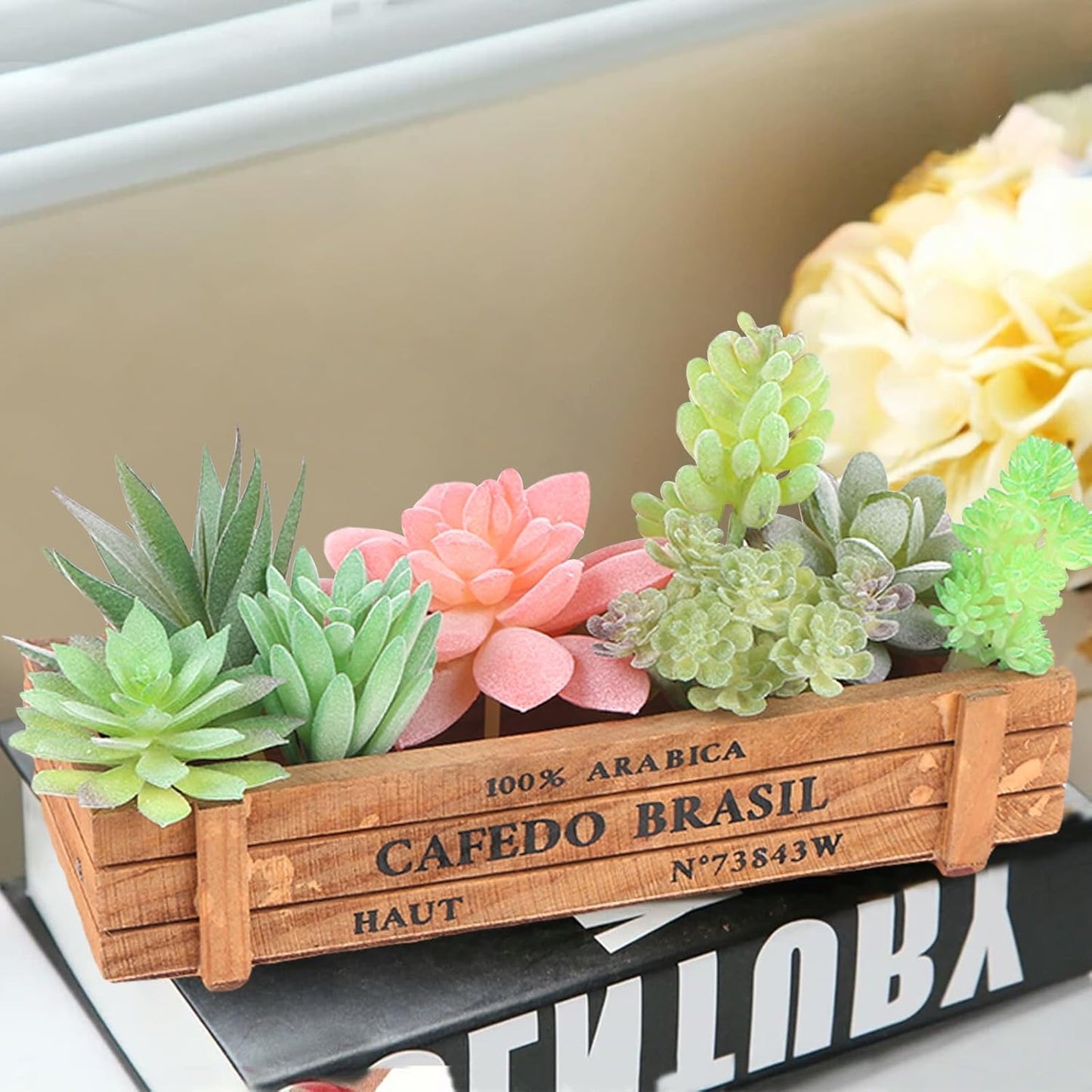 8 Pack Artificial Succulents Unpotted, Realistic Fake Cactus Echeveria Rosette Faux Plants for DIY Terrarium, Wedding Decor, Office Desk, Bathroom Shelf, Home Accents