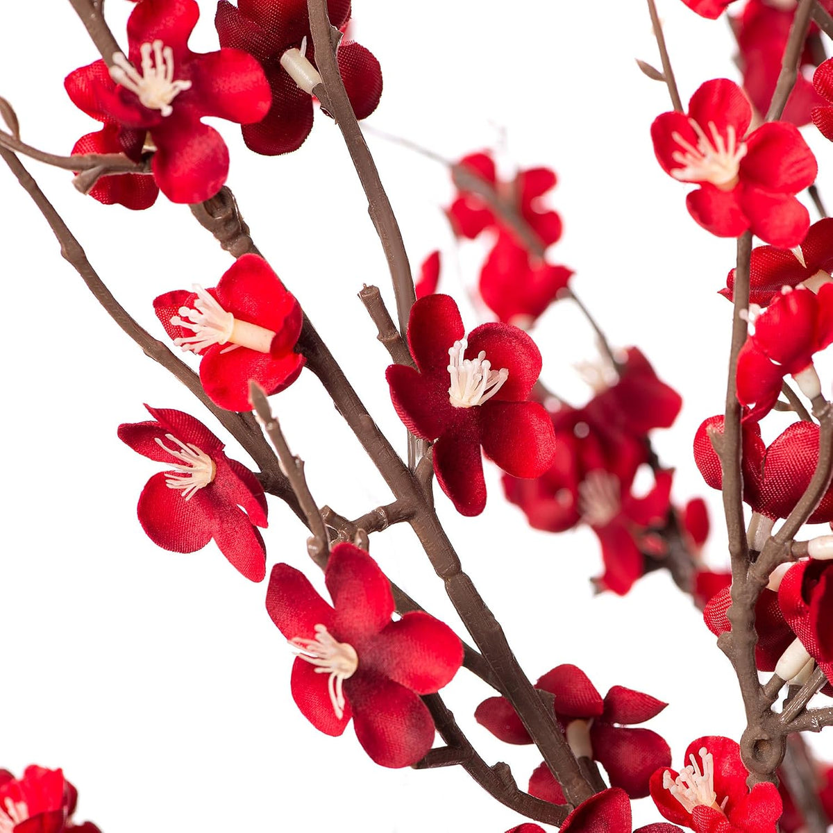 4Pcs Cherry Blossom Branches Artificial Flowers for Spring Summer Indoor Decoration,Faux Long Stem Artificial Flowers for Wedding Home Office Bedroom Party Table Centerpieces Decor (Pink)