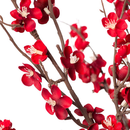 4Pcs Cherry Blossom Branches Artificial Flowers for Spring Summer Indoor Decoration,Faux Long Stem Artificial Flowers for Wedding Home Office Bedroom Party Table Centerpieces Decor (Pink)