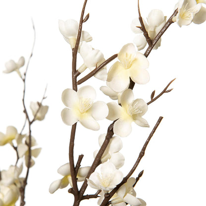 4Pcs Cherry Blossom Branches Artificial Flowers for Spring Summer Indoor Decoration,Faux Long Stem Artificial Flowers for Wedding Home Office Bedroom Party Table Centerpieces Decor (Pink)