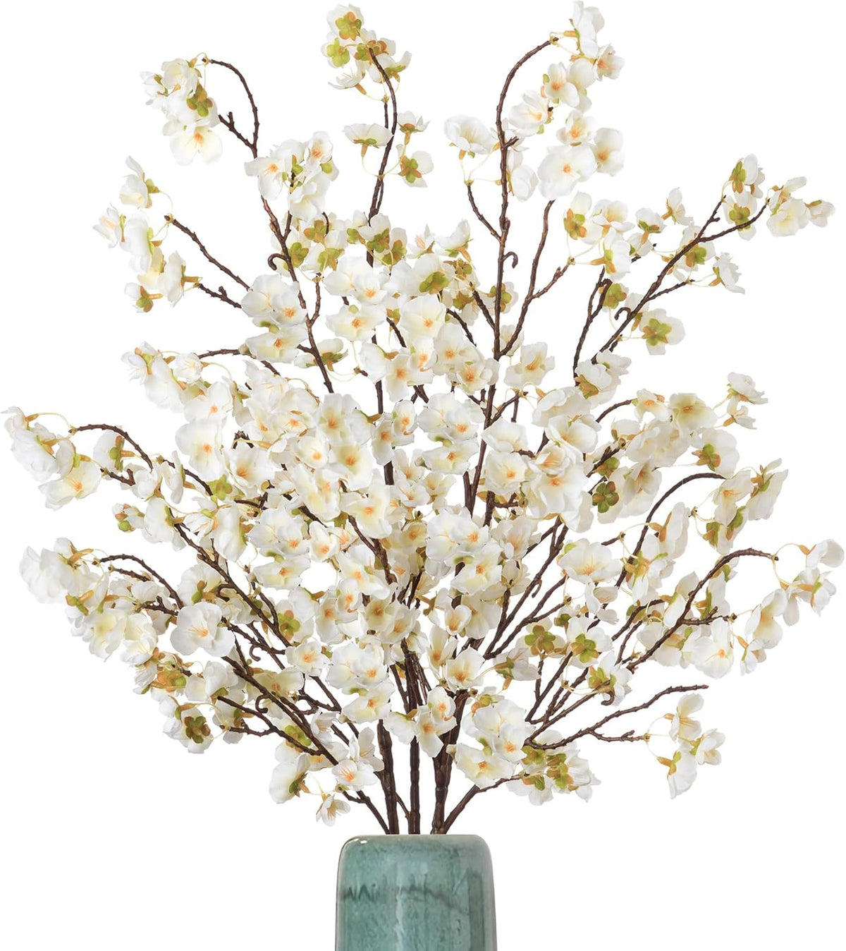 4Pcs Cherry Blossom Branches Artificial Flowers for Spring Summer Indoor Decoration,Faux Long Stem Artificial Flowers for Wedding Home Office Bedroom Party Table Centerpieces Decor (Pink)